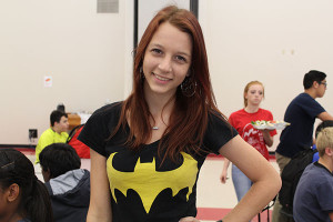 Lauren Kuykendall 9: Batman "Batman because i didn't have many super hero items in my closet."