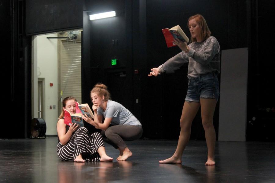 The fall play cast rehearses after school on Sept. 3. 
