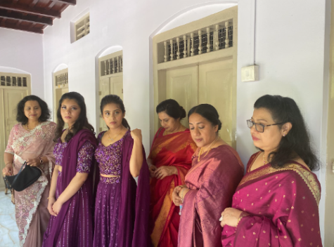  All of the women in my family gathered together before a wedding. Most of them are wearing traditional clothing, Sarees or Lehengas. I am grateful for all of them and all they have taught me.
