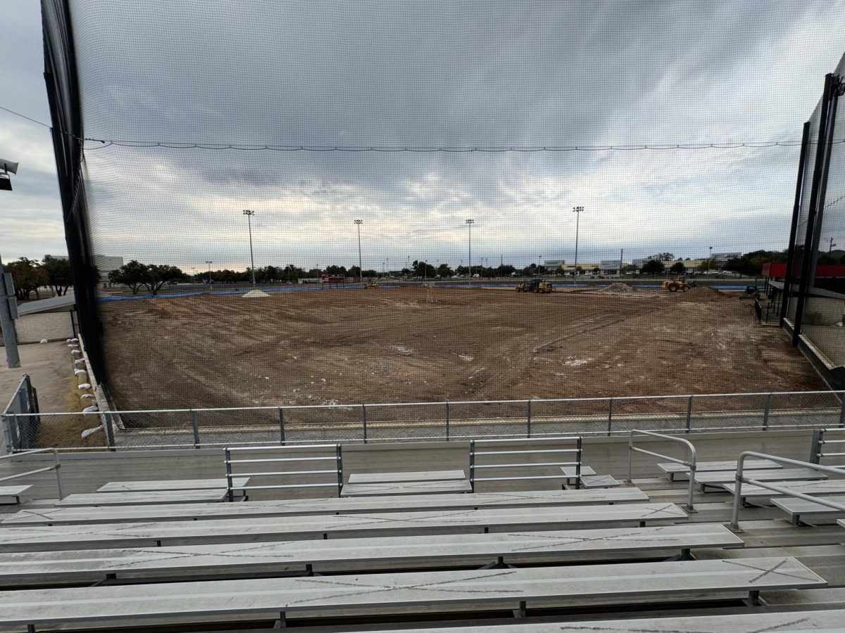 Vista Ridge baseball field undergoing construction, replacing the grass field with turf. Estimated time for renovations to the fields should be done in February 2025.